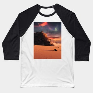 Starry Desert Sunset Baseball T-Shirt